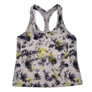Lululemon Cool Racerback Tank Nulu Tie Dye Multi Size 8 GUC Yoga Pilates Workout